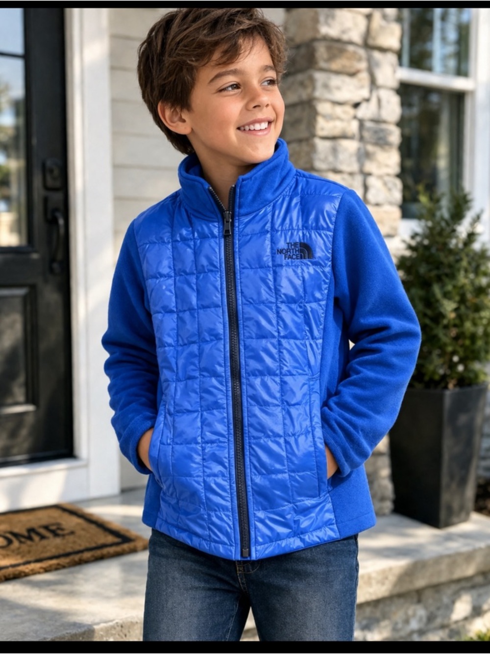 The North Face Quilted Jacket in Bright Blue